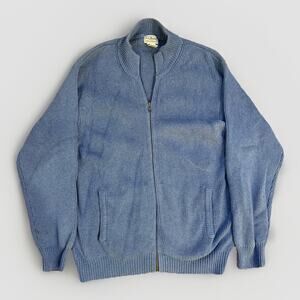 VINTAGE LL Bean Mens Grandpacore Sweater Large Blue Baggy Oversized Y2K Preppy